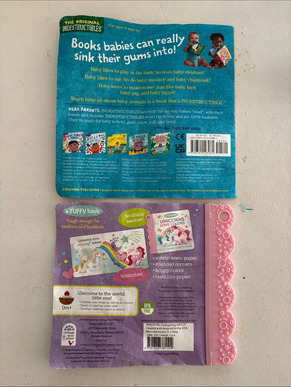 Chew Proof washable books baby
